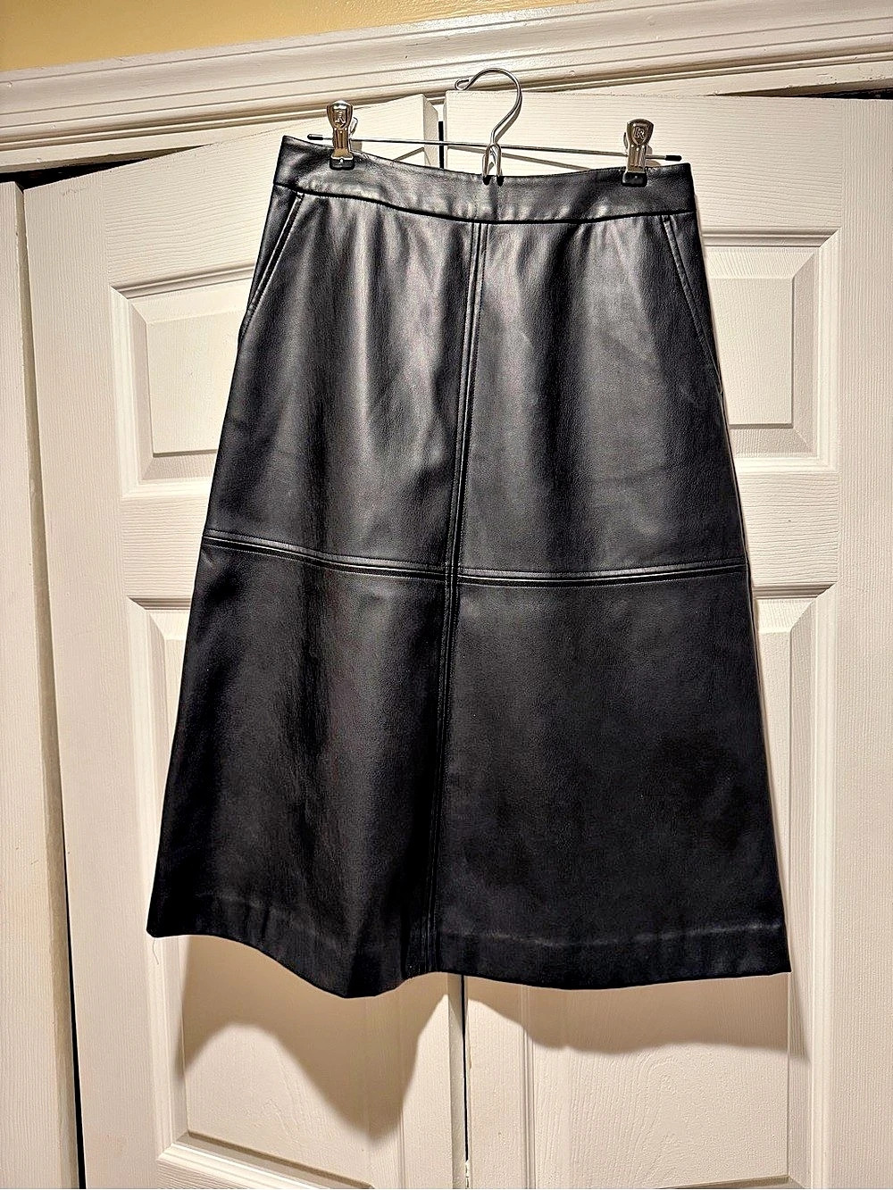 Burton Faux Leather Midi Skirt Size Small Great Condition!
